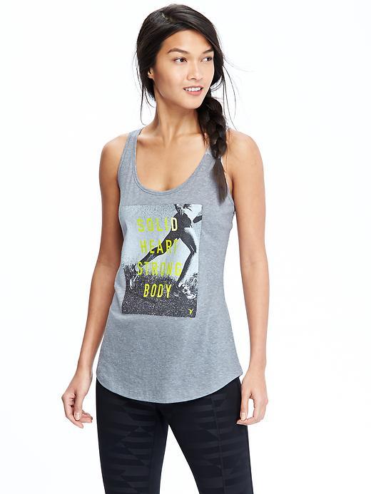 Old Navy Womens Go Dry Graphic Tank Size L - Lime Real Estate