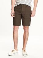 Old Navy Linen Utility Shorts For Men 8 - Grid Iron Grey