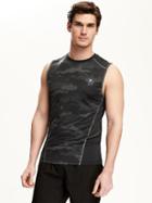 Old Navy Go Dry Mesh Trim Base Layer Muscle Top For Men - Black