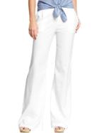 Old Navy Womens Women';s Wide-leg Linen-blend Pants Bright White Size M