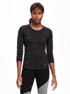 Old Navy Go Dry Cool Mesh Running Tee For Women - Black