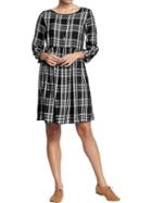 Old Navy Womens Plaid Twill Dresses Size L Tall - Black Plaid