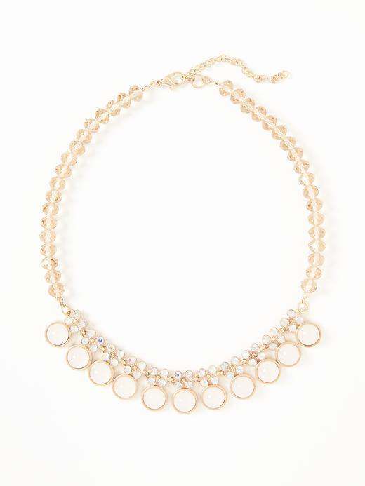 Old Navy Beaded Crystal Necklace For Women - Bella Donna Pink