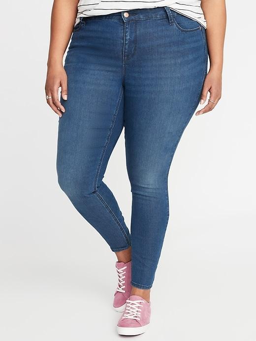 Mid-rise Plus-size Super Skinny Ankle Jeans