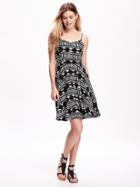 Old Navy Printed Cami Dress For Women - Black Geo