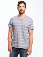 Old Navy Soft Washed V Neck Tee For Men - Heather Pale Gray
