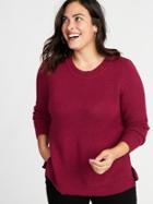 Old Navy Womens Plus-size Open-stitch Sweater Raspberry Twist Size 2x