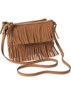 Old Navy Womens Sueded Fringe Crossbodies Size One Size - Browns