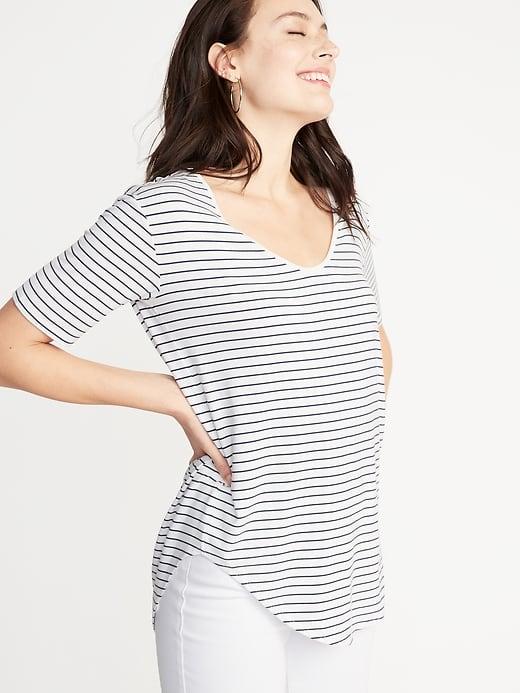 Luxe Curved-hem Tunic For Women