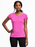 Old Navy Semi Fitted Go Dry Cool Running Tee For Women - Fuchsia Leaders