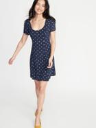 Floral-print Fit & Flare Dress For Women