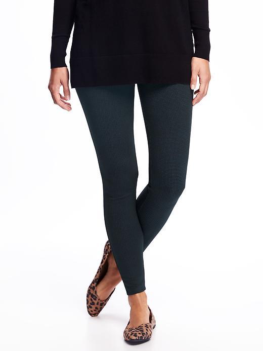 Old Navy Mid Rise Leggings For Women - Green Print