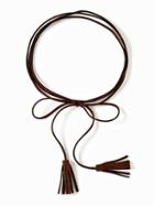 Old Navy Suede Wrap Tie Choker Necklace For Women - Cinnamon