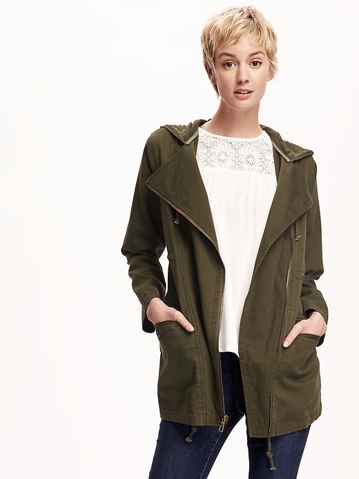 Old Navy Utility Parka Jacket For Women - Pine Needles