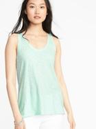 Old Navy Womens Everywear Slub-knit Tank For Women Mini Mint Size Xs