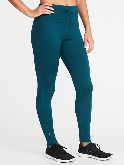 Old Navy Womens High-rise Built-in Warm Plush-knit Leggings For Women Galactic Size Xl