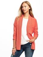 Old Navy Shawl Collar Open Front Cardi For Women - Coral Tropics