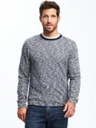 Old Navy Marled Crew Neck Sweater For Men - Ink Blue