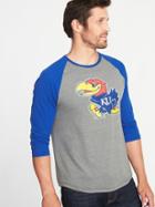Old Navy Mens College-team Raglan-sleeve Tee For Men University Of Kansas Size Xxl