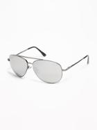 Old Navy Mens Aviator Sunglasses For Men Silver Size One Size