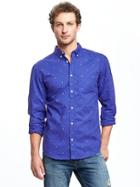 Old Navy Slim Fit Soft Washed Classic Shirt For Men - Ultraviolet