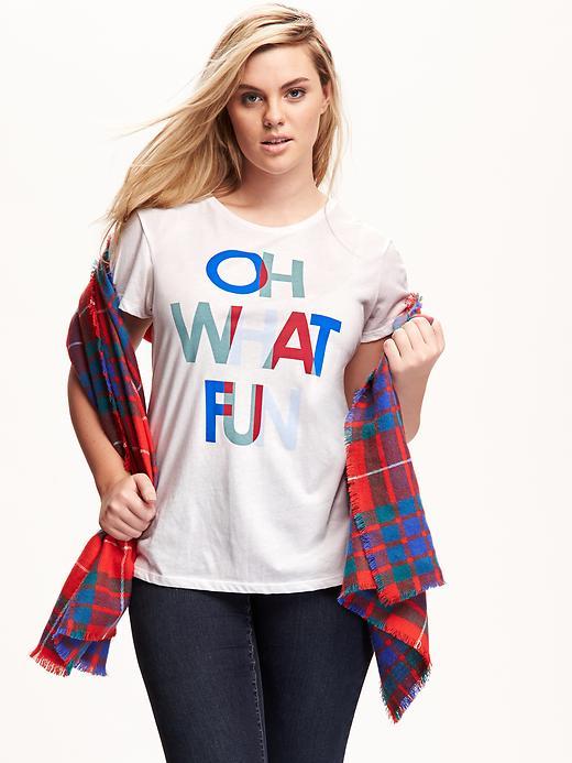 Old Navy Graphic Plus Size Tee Size 1x Plus - Bright White