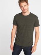 Old Navy Mens Soft-washed Crew-neck Tee For Men Olive Heather Size L