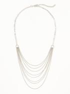 Old Navy Layered Chain Necklace For Women - Silver