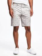 Old Navy Slim Built In Flex Ultimate Khaki Shorts For Men 10 - Gray Flag