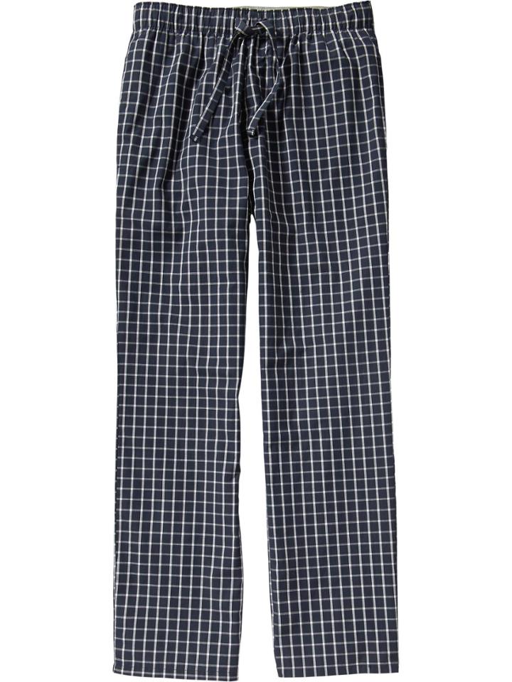Old Navy Mens Patterned Pj Pants - Navy Plaid