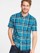 Old Navy Mens Slim-fit Built-in Flex Classic Shirt For Men Azurite Size Xl