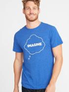 Old Navy Mens Graphic Soft-washed Tee For Men Imagine Size M