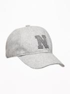 Old Navy Mens Graphic Felt Baseball Cap For Men Heather Gray N Applique Size One Size
