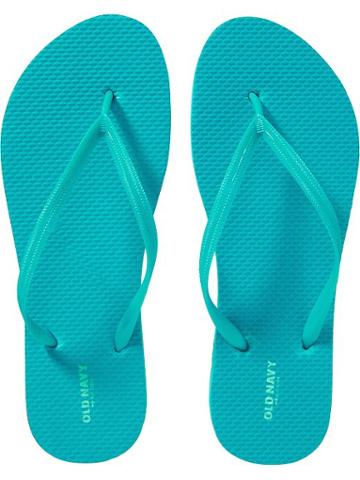 Old Navy Womens Classic Flip Flops Size 10 - Teal