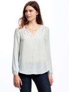 Old Navy Relaxed Shirred Blouse For Women - Sky Way
