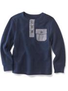 Old Navy French Rib Crew Neck Tee Size 12-18 M - Ink Blue
