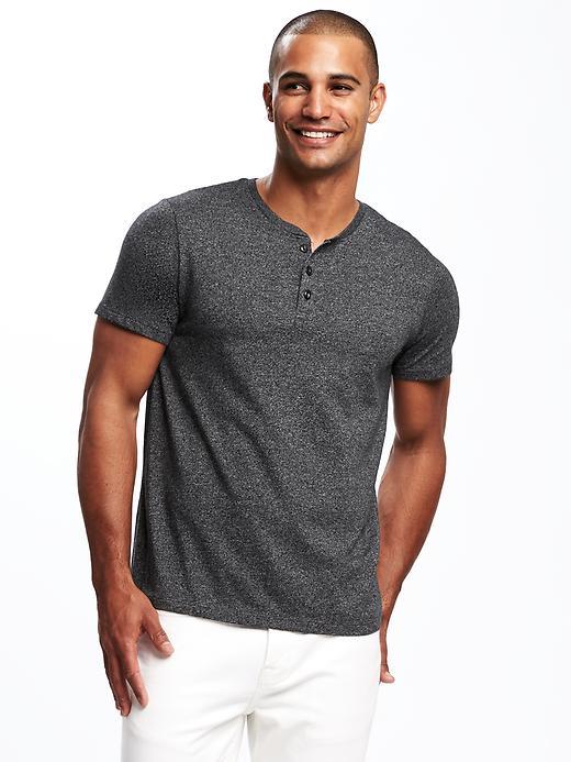 Old Navy Mens Soft-washed Henley For Men Dark Gray Size S