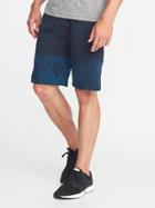 Old Navy Mens Go-dry Color-block Run Shorts For Men (9) Teal Size L