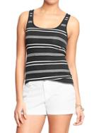 Old Navy Womens Perfect Pop Color Tanks - Black Stripe Color 3