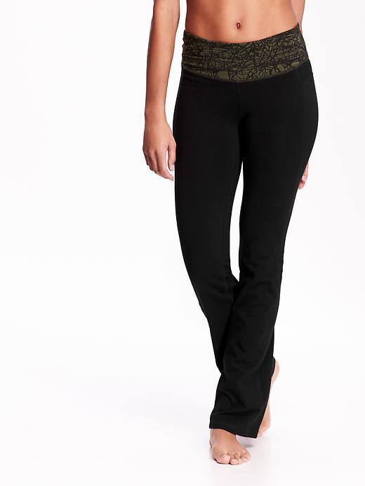 Old Navy Womens Go Dry Slim Boot Cut Yoga Pants Size L Tall - Crocodile Rock