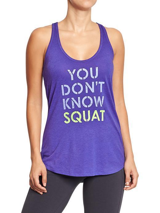 Old Navy Womens Active Godry Graphic Tanks - Dive Bar Polyester