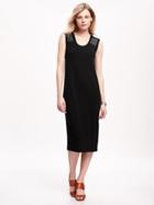 Old Navy Crochet Knit Dress For Women - Black