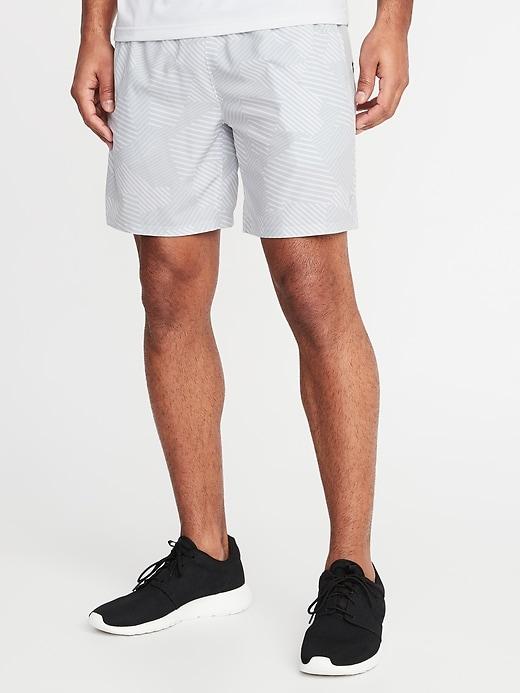 Printed Quick-drying 4-way Stretch Run Shorts For Men - 7-inch Inseam