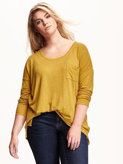 Old Navy Slub Knit Plus Size Pocket Tee Size 1x Plus - Pressed Olive