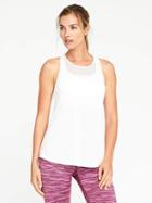 Old Navy Go Dry Ultra Light Mesh Trim Racerback Tank For Women - Bright White