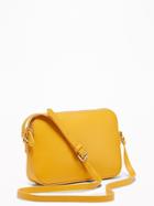Old Navy Womens Faux-leather Cross-body Bag For Women Mustard Size One Size