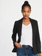 Old Navy Womens Classic Ponte-knit Blazer For Women Black Size L