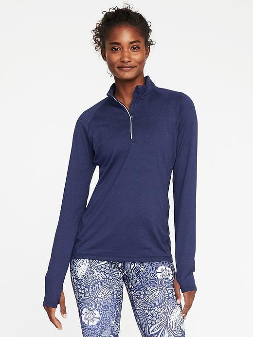 Old Navy Go Dry Performance 1/4 Zip Pullover For Women - Night Cruise