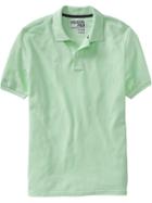 Old Navy Mens Short Sleeve Pique Polos Size Xxl Tall - Mini Mint