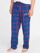 Old Navy Mens Nfl Team-graphic Flannel Sleep Pants For Men Buffalo Bills Size S